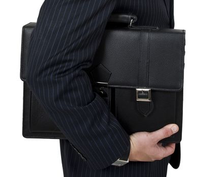 leather bag on isolated background
