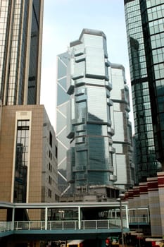 Hongkong, modern buildings in city center - Central district.