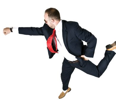 jumping man on isolated background
