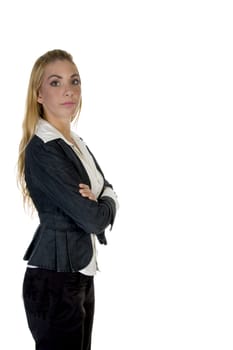 stylish pose of woman on an isolated background