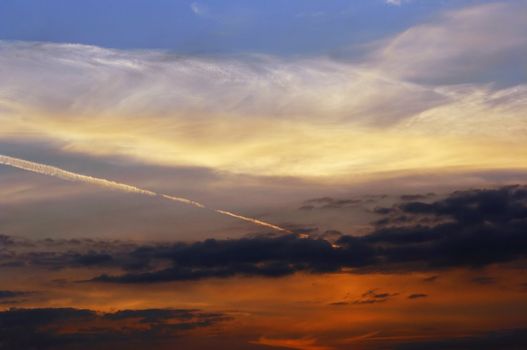 Abstract shot of the sky - dusk