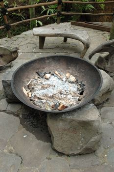 ashes after a small camp fire burnt out