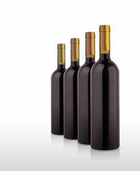 An illustration of some nice wine bottles