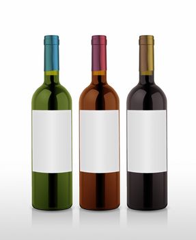 An illustration of some nice wine bottles