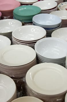 white plates