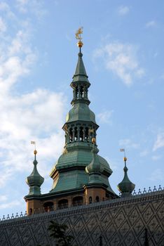 Architectural detail of tower. Prague Castle