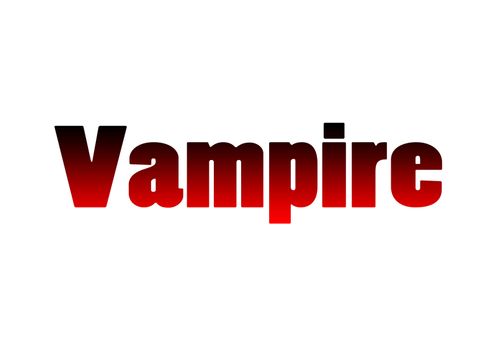 The word vampire for Halloween.