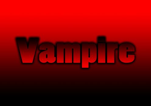The word vampire for Halloween.