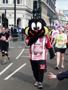 London - April 25: Fun Runners at the 2010 London Marathon  April 25th, 2010 in London.