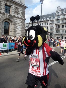 London - April 25: Fun Runners at the 2010 London Marathon  April 25th, 2010 in London.