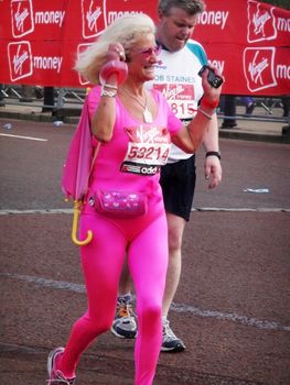 London - April 25: Fun Runners at the 2010 London Marathon  April 25th, 2010 in London.