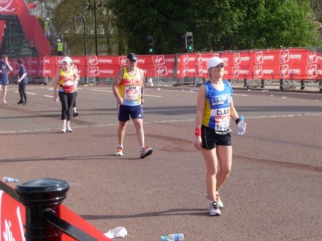 London - April 25: Runners at the 2010 London Marathon  April 25th, 2010 in London.