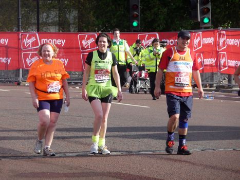 London - April 25: Runners at the 2010 London Marathon  April 25th, 2010 in London.