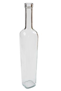 Big old bottle on the white background