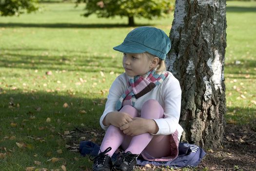 portrait of the girl in the open air