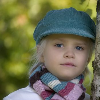 portrait of the girl in the open air