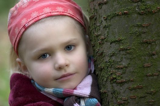 portrait of the girl in the open air