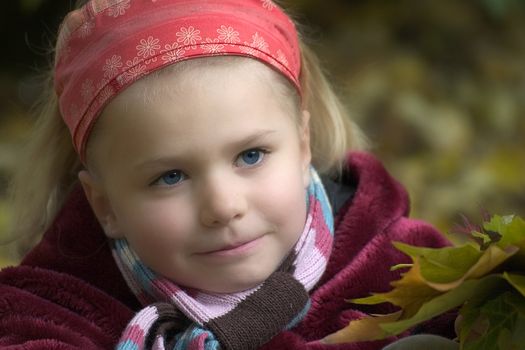 portrait of the girl in the open air