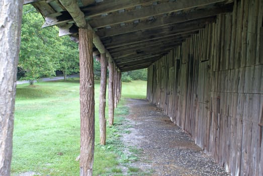 Side of old barn in North Carolina.                