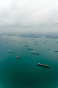 tankers at sea