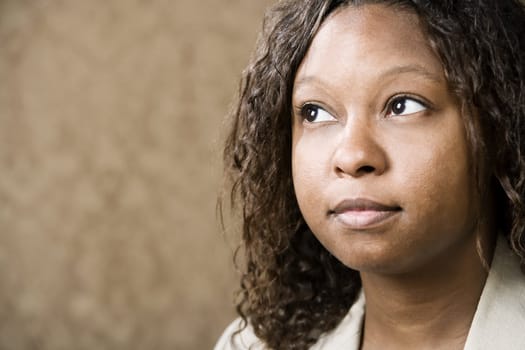 Close-Up Portrait of a Pretty African-American Woman