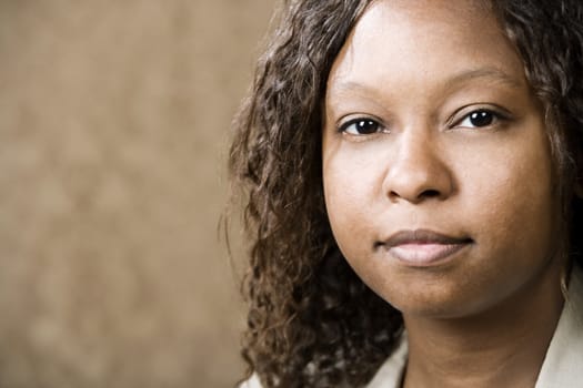 Close-Up Portrait of a Pretty African-American Woman