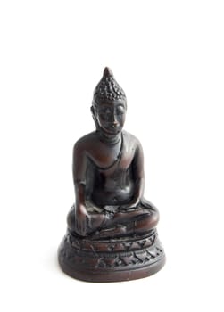 Bronze buddha isolated on a white background