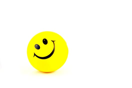 yellow smiley face on a white background