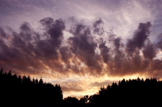 Shot of the dark clouds