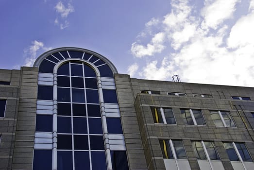 One of the numerous modern buildings that house the European Union in Brussels, Belgium.