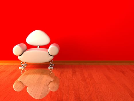 Interior of a living room. 3D image.