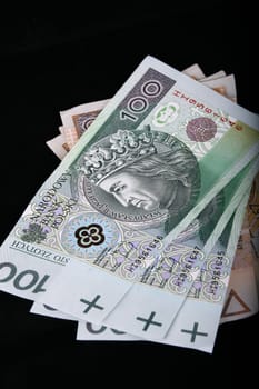 polish currency, banknotes, zloty