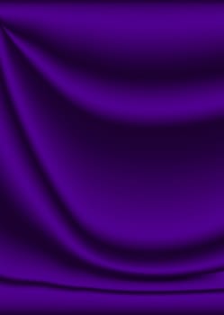 velvet material background in purple with creases and ripples