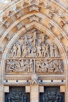 Detail of the relief of The Crucifixion