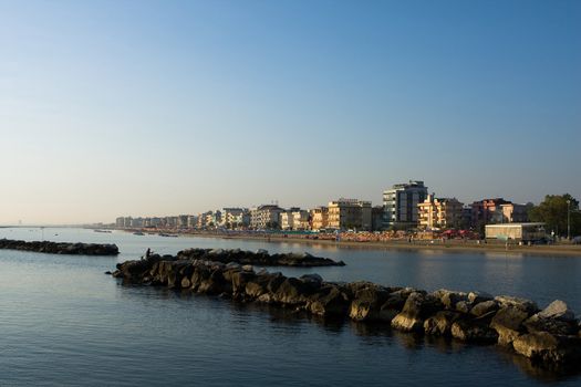 Adriatic coast landscape, Bellaria, Italy