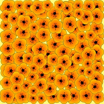 Semless background with flowers
