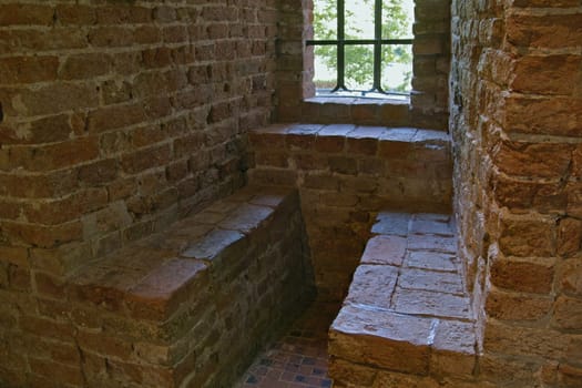 Although not comfortable to our standards, these window seats were probably a real must in the middle ages.