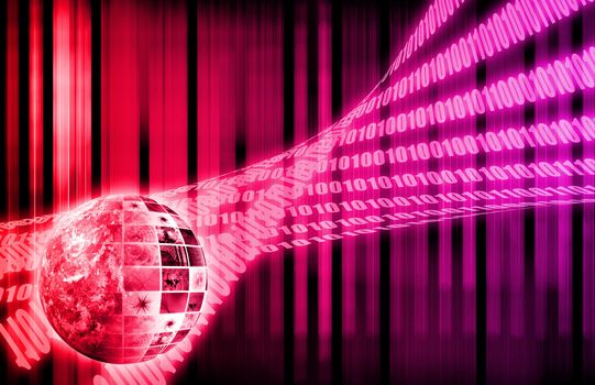 Futuristic Web Cyber Data Grid Color Background