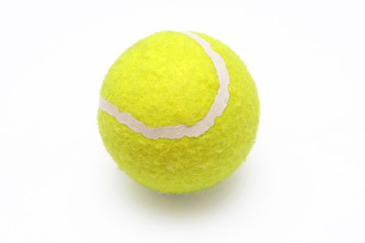 A tennis ball on the white background