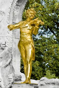 Vienna's Johann Strauss statue located at Stadtpark