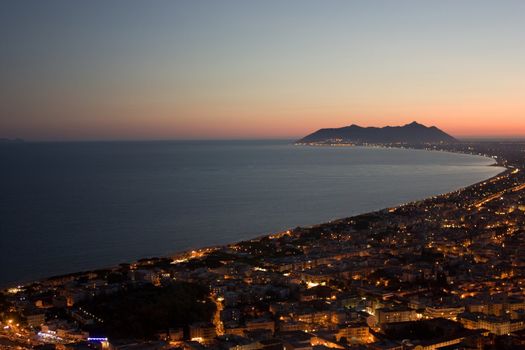 View over the town of Terracina, Italy