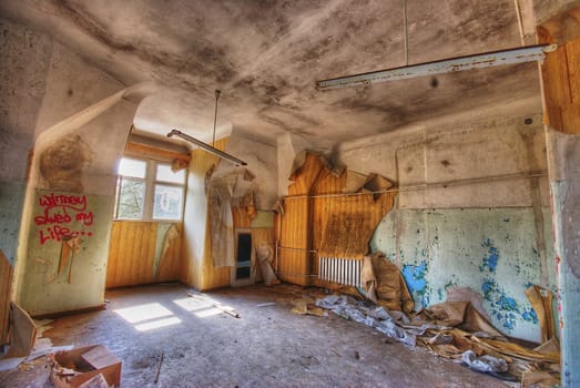 looking inside an abandoned room in a ruin