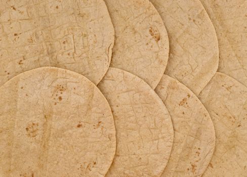 texture and pattern of overlapping wheat flour tortillas