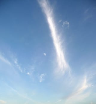 Some very wispy clouds high in the sky..