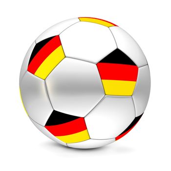 shiny football/soccer ball with the flag of Gremany on the pentagons