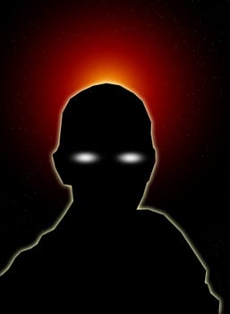 A simple representation of a sinister nightmare, might be good for Halloween.
