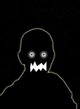 A simple representation of a sinister nightmare, might be good for Halloween.
