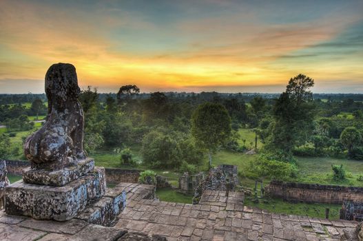 Sunset at Prasat Pre Roup within Angkor temples