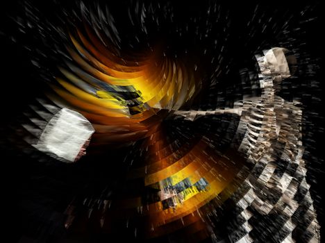 A conceptual abstract image showing that gun crime can lead to death.