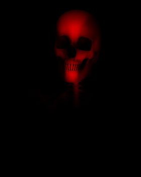 An image of a Skelton that could be used for Halloween or medical concepts.